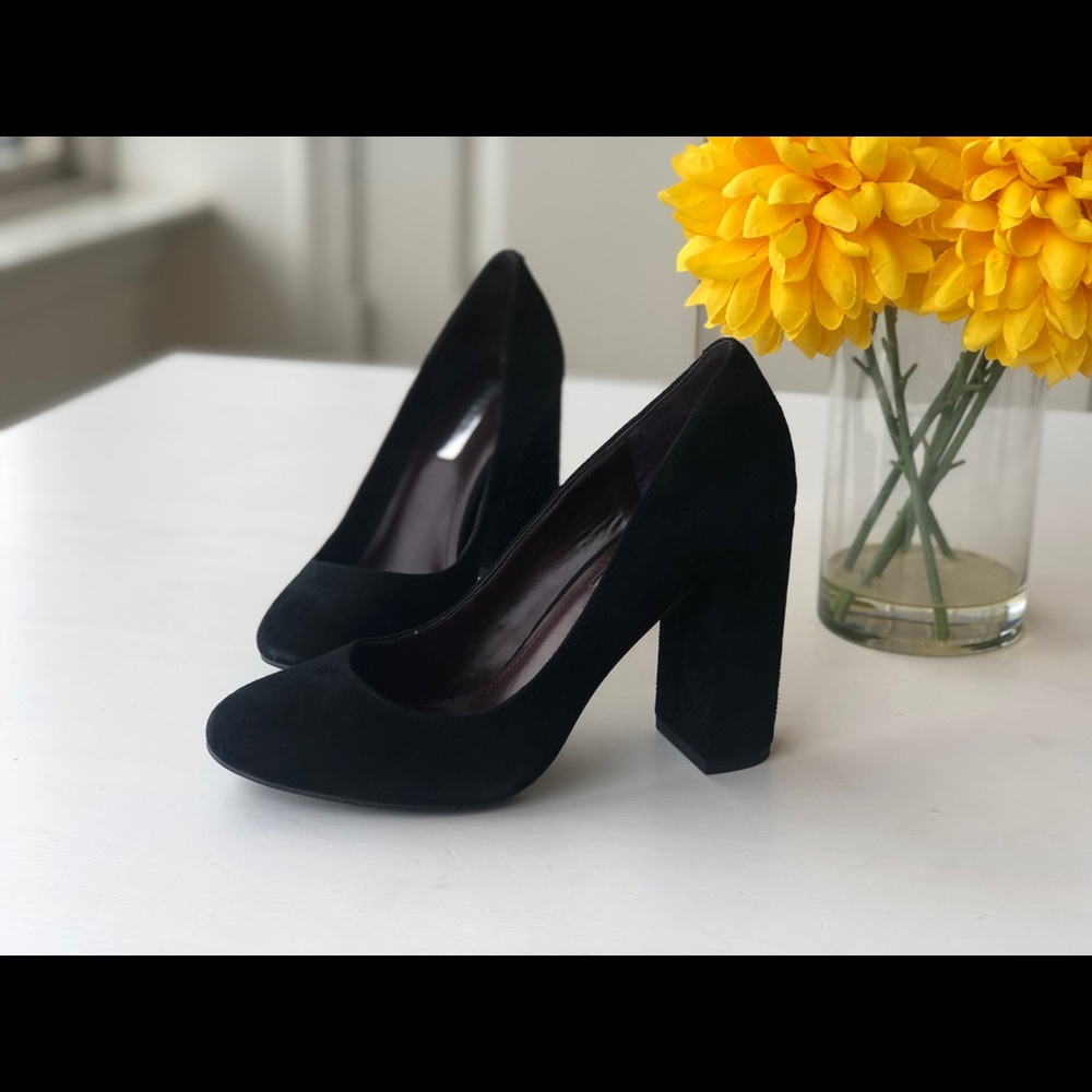 BCBGeneration Black Suede Heels